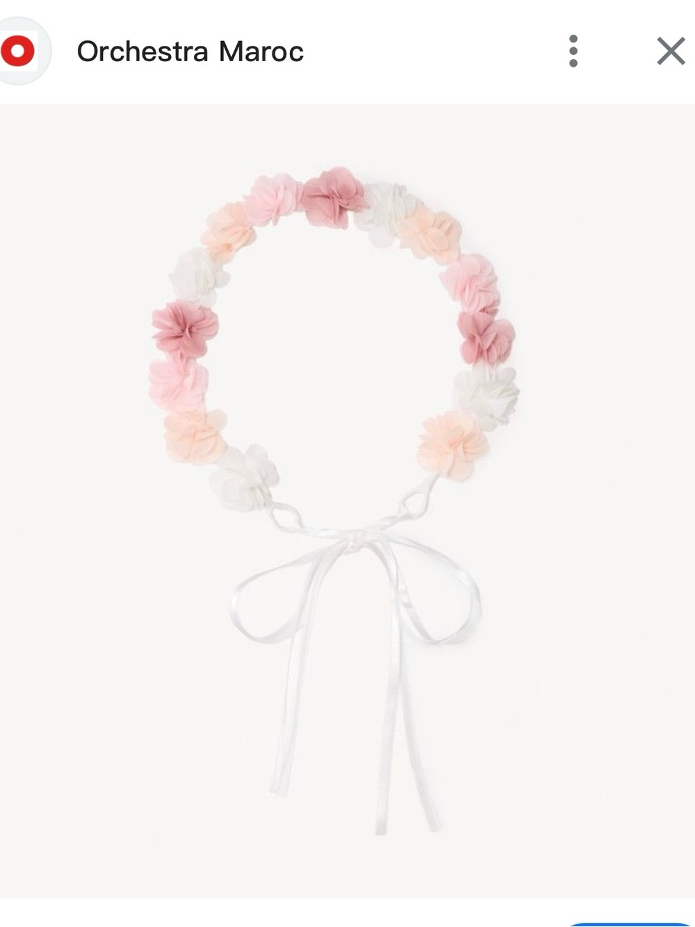 Orchestra Kids Floral Headband - Pink & White